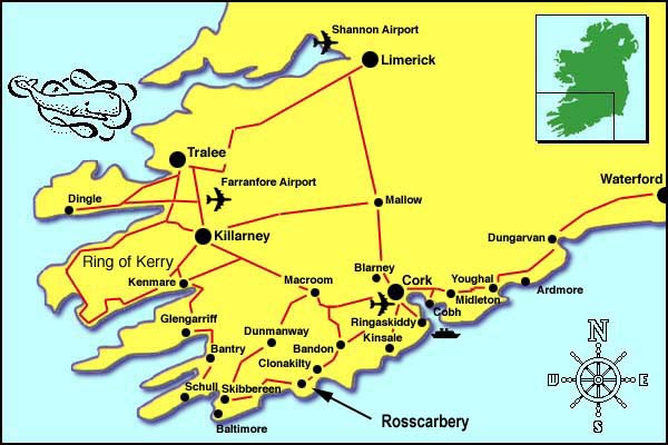 Map Of Ireland West Cork Map Of Ireland West Cork